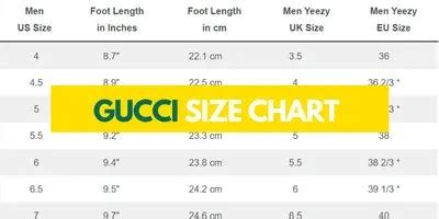 gucci shoe size